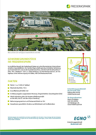 Deckblatt des PDF-Downloads „Frederikspark Exposé B-Plan 284“