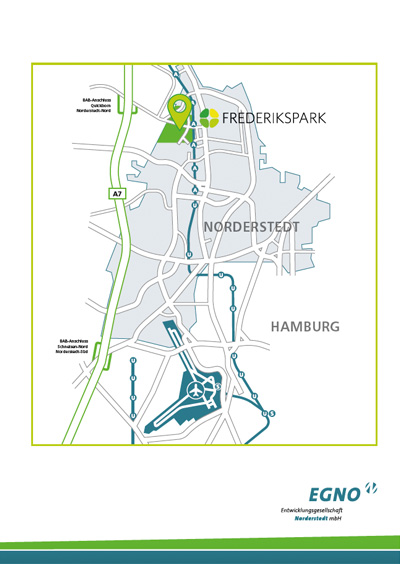 Deckblatt des PDF-Downloads „Frederikspark Lage in Norderstedt“