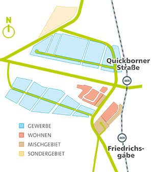Karte zur Lage des Frederiksparks in Norderstedt